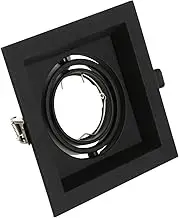 Angoily 1pc Spotlight Housing Ceiling Spotlights Trim Ring Gu10 Light Holder Ceiling Mounting Shell Spotlight Fitting Light Mounting Shell Plastic Black