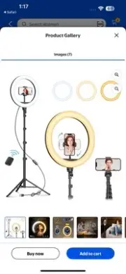 Selfie LED Ring Light 12" with Tripod Stand for YouTube/ Tiktok ,Bluetooth