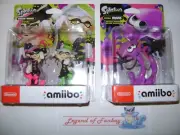 New * Callie + Marie + Neon Purple Squid Inkling Splatoon 3 Amiibo 2 Pack Sealed