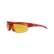 Smith Wesson Equalizer Safety Glasses, Amber Polycarbonate Lens, Uncoated, Red