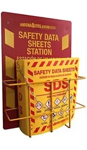 Bilingual Right To Know Sds Center Wire Rack And 3" Binder With Ghs Pictograms