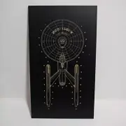 USS ENTERPRISE A Shields Up Display, Star Trek. 1/8" X 8" X 14"