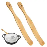 2Pcs Wooden Spatula for Cooking, Sourdough Spurtles Kitchen Tools Wooden