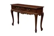 CT Seine Carved Solid Timber 2 Drawer Sofa Table