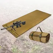 mydays Tactical Roll Up Padded Shooting Mat,Non-Slip Durable Shooting Rest Hunting Accessories,Hunting Mats for Shooters (Khaki, L)