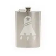 Model Rocket Ship #4 - American Rocketry Hobby Launch-8 oz etched flask