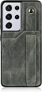 Phone Protection Compatible with Samsung Galaxy S21 Ultra Leather Wallet Phone Case Stand Wrist Strap Phone Case Adjustable Wrist Strap Phone Case Compatible with Samsung Galaxy S21 Ultra phone access