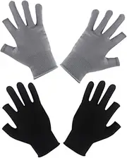 TOGEVAL 2-Pair Winter Cycling Gloves Men Touchscreen Gloves Wear-Resistant Nylon for Men