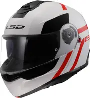 LS2 FF908 Strobe II Autox Helmet, white-red, Size XS for Men White Red