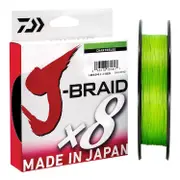 Daiwa J-Braid x8 Braid Line 300m Chartreuse | Anaconda