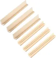 KONTONTY Elegant 6 Pack Wooden Domino Rack Stable Base Easy Display Trays Holder for Domino Tiles DIY Craft Stand