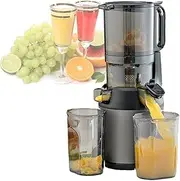 Juicer Machines, 300w Press Slow Juicer, with 13cm Feeding Chute, Cold Press Juicers, Whole Fruit And Vegetable For Delicate Crushing,Grey