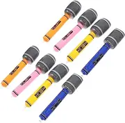 Generic 8pcs Inflatable Microphone for Realistic Fake Microphones Fun Music Party Props Interactive Ages for Birthdays and Celebrations