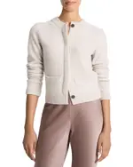 Vince Shrunken Boiled Cashmere Crewneck Cardigan
