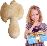 Lunaobrik Portable Wooden Pendant, Handmade Wood Carving Pendant, Wooden Carved Decorative Toy - Natural Wood Decoration Tool for Handbags, Backpacks, Car Keys, Bags