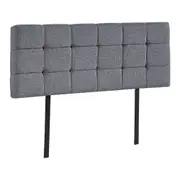 Double Size | Deluxe Fabric Headboard Bedhead (Grey)