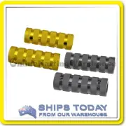 GO KART PEDAL GRIP SET FOR COMMON BAR STYLE PEDALS - BLACK ALLOY - Kartelli NEW