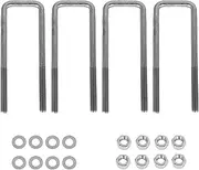 munirater Square U-Bolts 2.5 Wide Leaf Springs 8.75 Long 4 Piece Replacement for 1988-2019 Silverado Sierra 1500