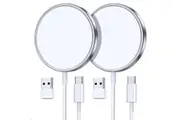 2 Pack ic Wireless Charger for iPhone15/15 Pro/15 Plus/15 Pro Max 15W Fast ic Charger for iPhone 15/14/13Series and AirPods 3/2/Pro 2(Black)