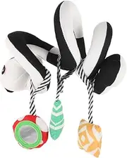 Yardwe Panda Design Plush Activity for Strollers Engaging Crib for Newborns High Contrast Colors for Sensory Development Soft and Safe for Babys Skin for Calming Sleep Routines