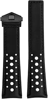 [Timbeat] 22mm Soft Breathable Crocodile Leather Watchband Fit for TAG HEUER MONACO CARRERA Watch Strap Bracelet Folding Buckle