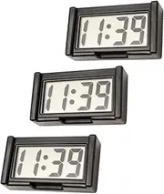 ORFOFE 3 Pcs Car Dashboard Clocks Mini Mute Digital Clocks for Accurate Timekeeping Easy to Store Design for Home and Vehicle Use