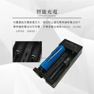 HANLIN-POW2-智能2槽18650電池充電器 現貨 18650 電池 充電器 燈號提示 USB