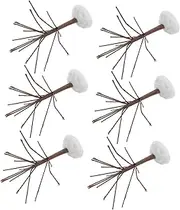 6pcs Mini Tree Model Christmas Tree Accessories Artificial Tree Christmas Decoration Mini Spring Ornaments for Small Tree Faux Bonsai Tree Realistic Miniature Tree Ornaments Coffee ULDIGI
