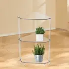 Corner Side Table Multipurpose End Table for Kitchen Small Space Restaurant