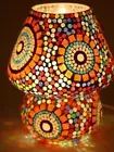Turkish Mosaic Moroccan Mushroom Shape Colorful Table Bedside Desk Handmade Lamp