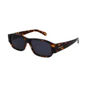 Salvatore Ferragamo SF 1109S 242 Brown Acetate Sunglasses Grey Solid Color Lens
