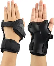 Andux Ski Wrist Guards Extended Wrist Palms Protection Hard Gauntlets Adjustable HXHW-05
