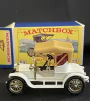 Matchbox Model Cars of Yesteryear Y-4 1909 White Opel Coupe in Original Box