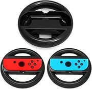 OSTENT 2 x Racing Steering Wheel Handle Grip for Nintendo Switch Joy-Con Controller