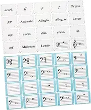 PartyKindom 80pcs Music Study Cards for Piano and Violin Durable Rhythm Instruction Flashcards for Home Schooling and Travel Expertly Designed for Music Theory Learning
