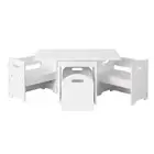 Artiss Kids Table and Chair Set with Toys Play Storage Box White Wooden Children