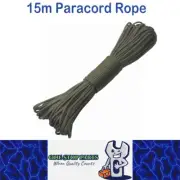 15m ArmyGreen 650lb 9 Core Paracord Rope 4mm Parachute Cord Outdoor Camping Rope