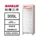 【結帳再x折】【含標準安裝】【SANLUX 台灣三洋】305L 直立式冷藏櫃 SRM-305RA (W1K7)