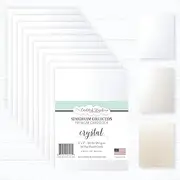 Cardstock Warehouse Stardream Crystal White - 5 x 7" - 105 lb / 285 gsm Pearlescent Shimmer Flat Panel Cards for Invitations, Cardmaking, Embossing, Die-Cutting, Note Cards - 50 Cards