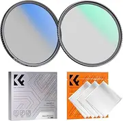 K&F Concept 77mm Black Mist 1/4 Lens Filter with CPL Filter (2 pcs) Black Diffusion Cinematic Effect Circular Polarizer Camera Lens Filter 18 Layer Multi-Coating (Nano-K)