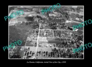 OLD POSTCARD SIZE PHOTO LA PUENTE CALIFORNIA, AERIAL VIEW OF THE TOWN c1958 2