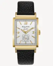 Bulova Men's Frank Sinatra My Way Leather Strap Watch, Silver Tone Style: 97A158