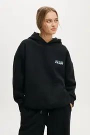[Body] Body - Plush Premium Graphic Hoodie - Black/bwc interlaced L BLACK/BWC INTERLACED