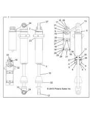 Polaris SHAFT, Genuine OEM Part 1800629, Qty 1