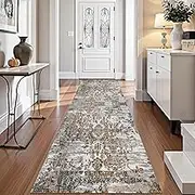 Extra Long Carpets Runners, Hallway Kitchen Hall Stairs Narrow Area Rugs 1m 1,5m 2m 2,5m 3m 3,5m 4m 4,5m 5m 5,5m 6m Hamankim Contemporary Runner Rug with Non-Slip Backing, Washable(120x400cm)
