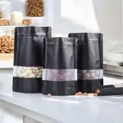 Boshmo Matt Stand Up Pouch Bags, 100 Pieces Reusable Zip Lock with Matt Windo...