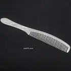 Fine Silver 999 Pure Silver Comb Solid Long Handle Fish Healthy Hair Care Comb