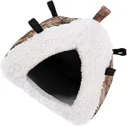 ibasenice Hedgehog Hamster Hut Hanging Nest with Soft Interior Cozy Semi Closed Sleeping House for Hamsters Squirrels and Pets Warm Winter Hideout for Comfortable Rest