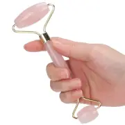 Rose Quartz Eye Pad Face Massage Roller Scraper Board Set Natural Jade Handm GFL