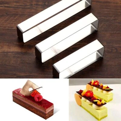 Mousse Mold 3-piece Set Rectangle Ring Bakeware Cake Baking Cookie Cutters